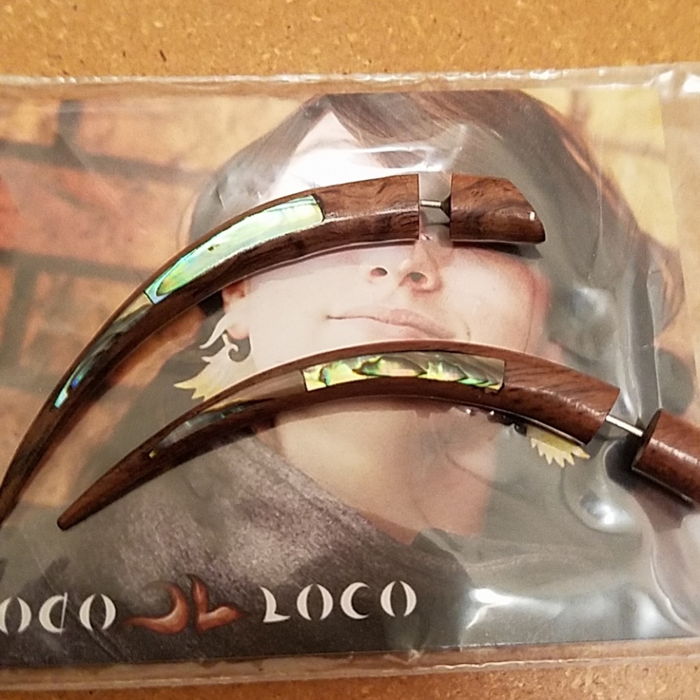 Faux plug earrings